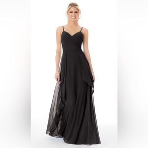 Morilee Madeline Gardner Black Bridesmaid Dress Size 2